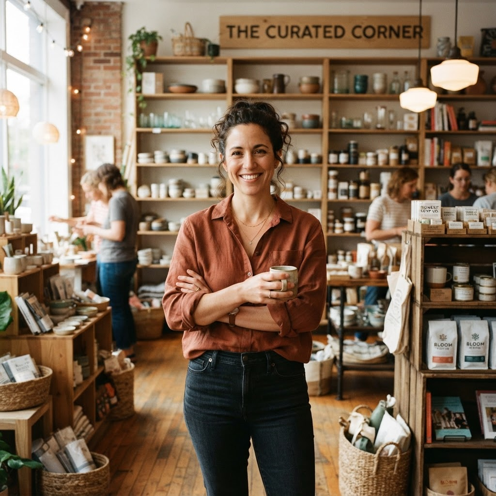 A small business owner in their shop